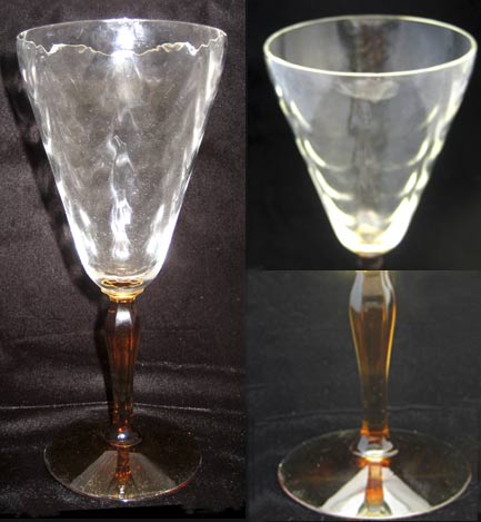 Fostoria #5082 Water Goblet with Loop Optic