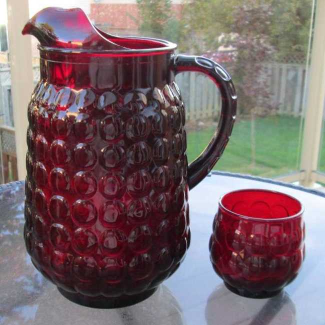 Anchor Hocking Bubble Pitcher & Tumbler