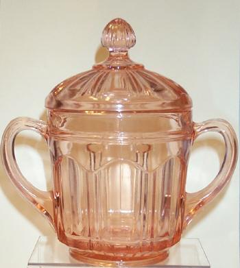 Hocking Colonial (Knife & Fork) Covered Sugar
