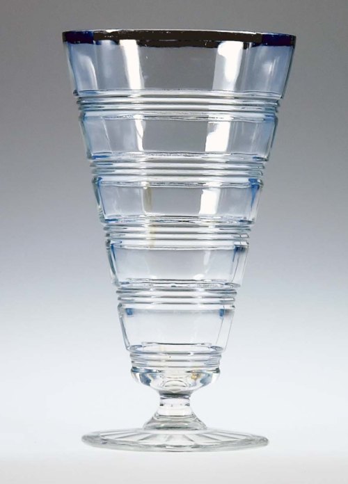 Hocking #1300 Ringed Optic Footed Tumbler