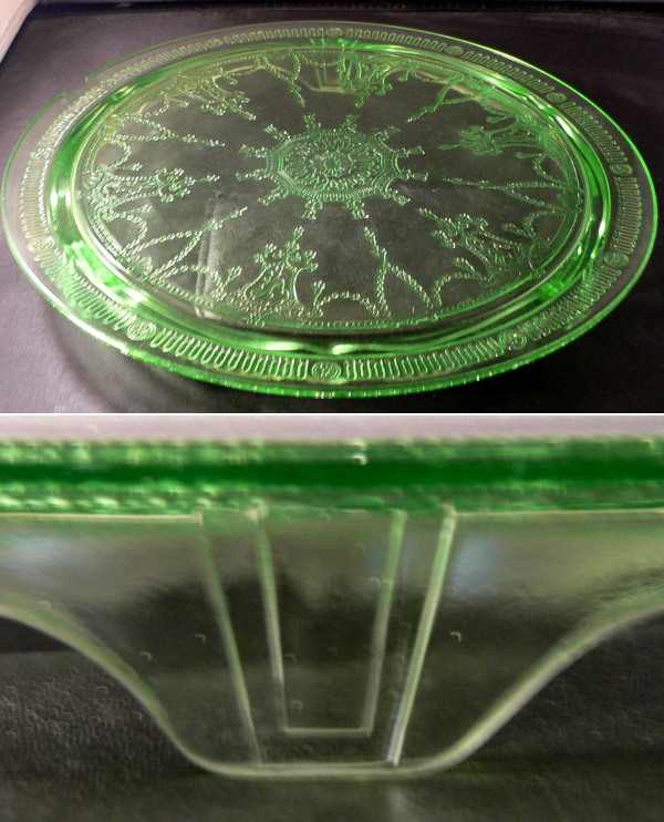 Hocking Cameo Cake Plate