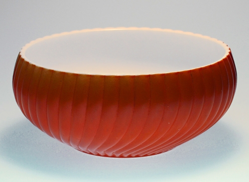 Hocking # W20 Vitrock Bulb Bowl w/ Dec. 1921-Coral
