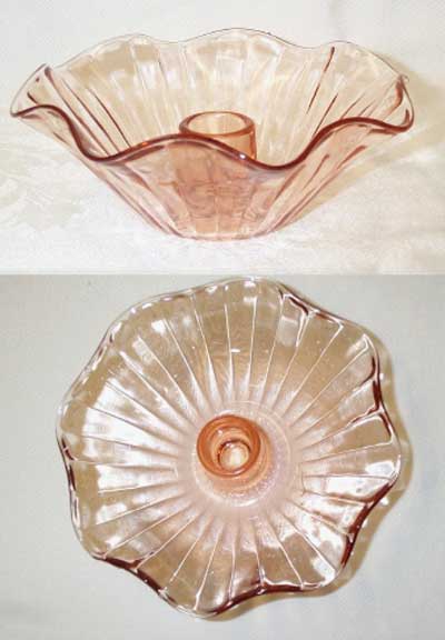 Hocking Ruffled Candle Holder