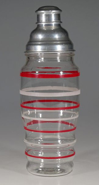 Hocking Striped Cocktail Shaker
