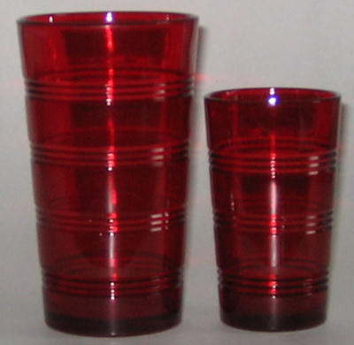 Anchor Hocking Royal Ruby Ring Tumblers