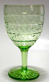 Hocking Banded Spiral Goblet