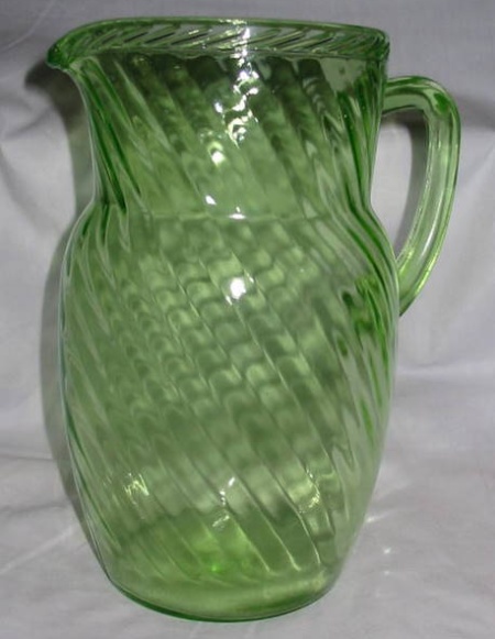 Hocking Spiral Pitcher