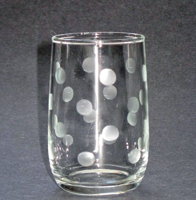 Hocking Juice Tumbler with Circle Cutting