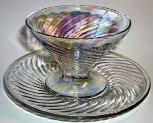 Hocking Spiral Dessert Set