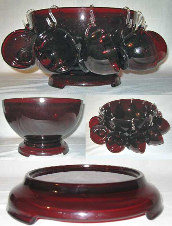 Hocking Royal Ruby Punch Set