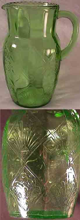 Hocking Green Pitcher