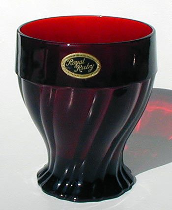 Anchor Hocking Royal Ruby Swirl Tumbler
