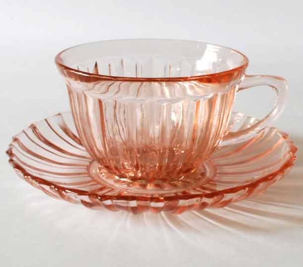 Hocking Fortune Cup and Saucer