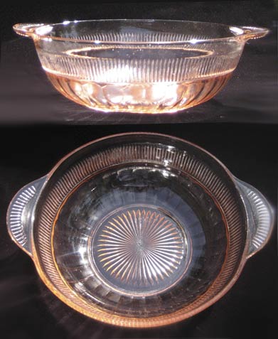 Hocking Coronation Closed Handled Berry  Bowl