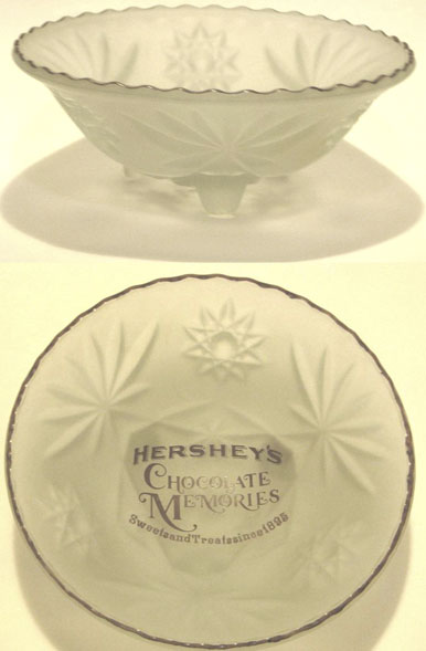 Hocking Prescut Hershey Advertising Bowl