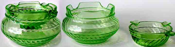 Hocking Banded Spiral Ash Tray