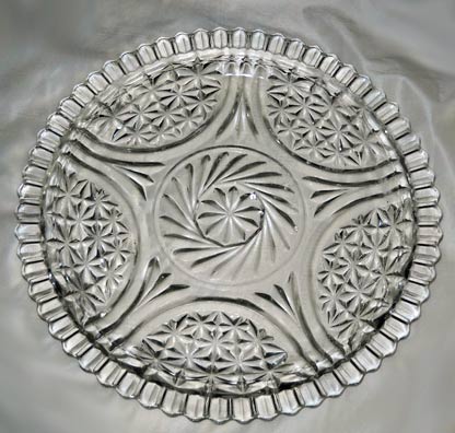 Hocking Stars and Bars Torte Plate