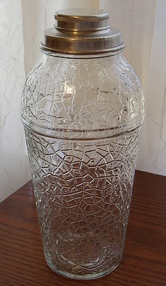 Hocking #  51 Beverage Shaker w/ Crackle Pattern