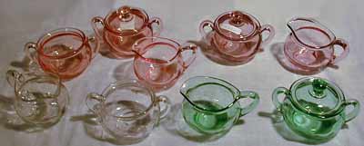 Heisey #1023 Yeoman Cream and Sugars