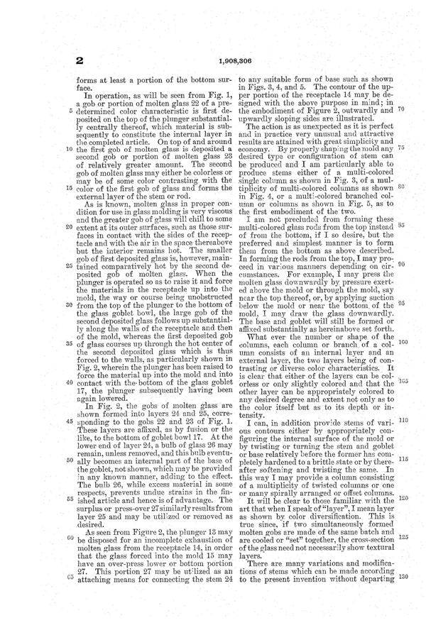 Morgantown Filament Stem Patent 1908306-4