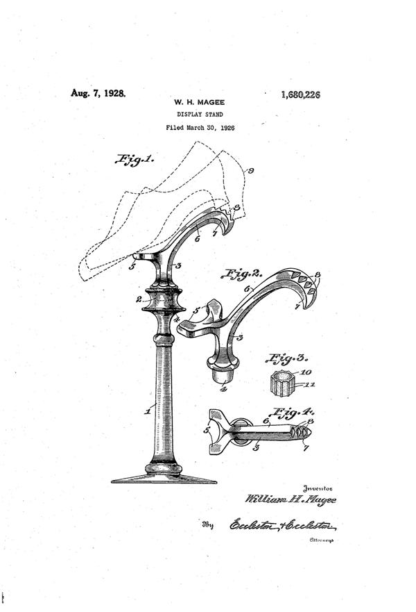 Fostoria Shoe Display Stand Patent 1680226-1