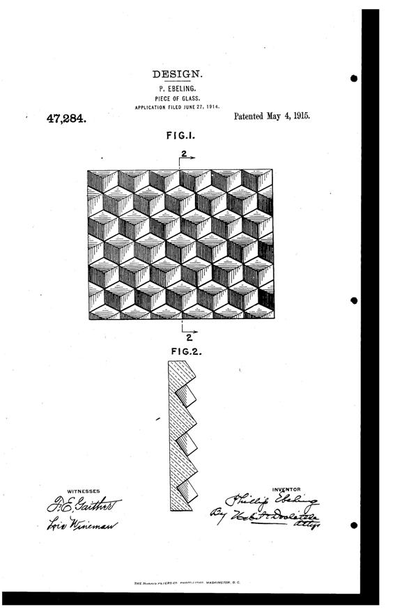 Fostoria #2056 American Design Patent D 47284-1