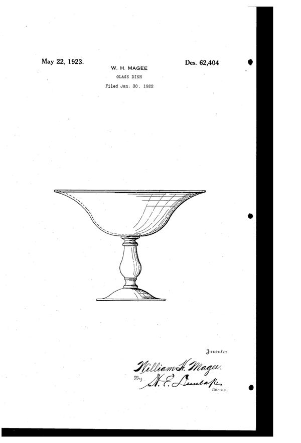 Fostoria Compote Design Patent D 62404-1