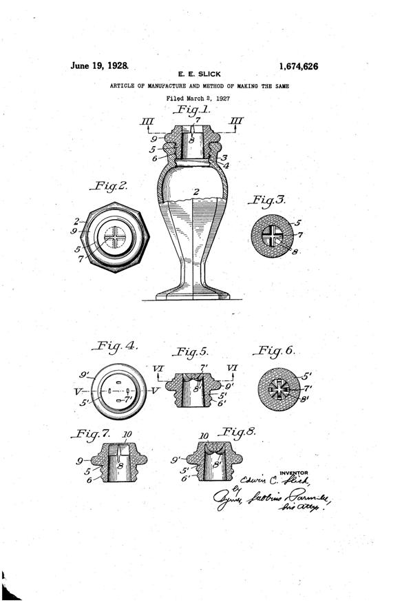 U. S. Glass Shaker Patent 1674626-1