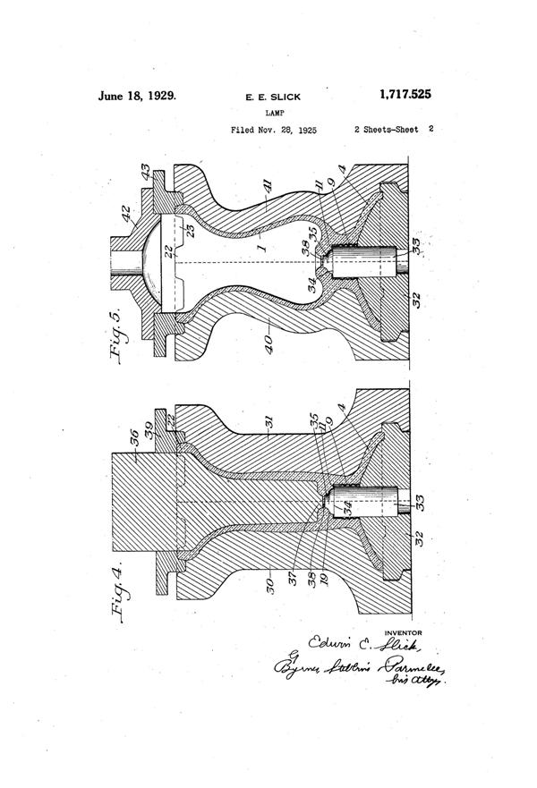 U. S. Glass #A24 Dainty Boudoir Lamp Patent 1717525-2