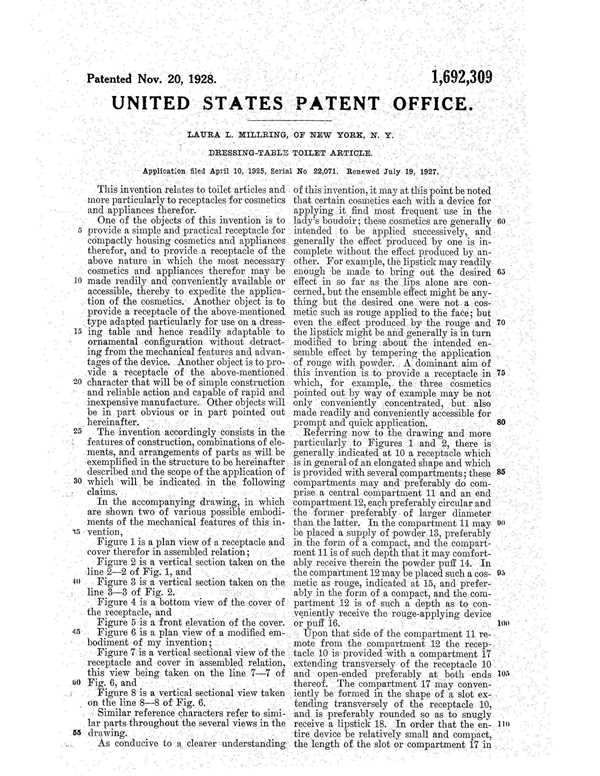 McKee Compact Patent 1692309-2