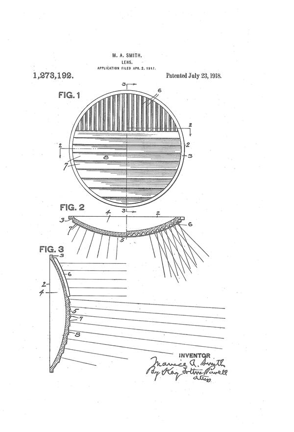 McKee Lens Patent 1273192-1