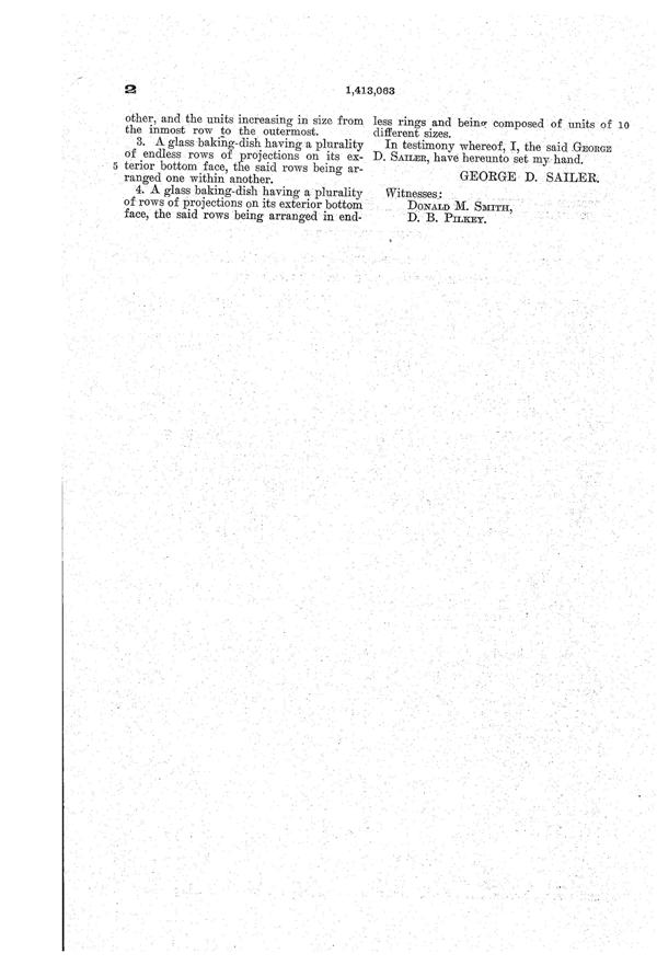 McKee Glasbake Baking Dish Patent 1413063-3