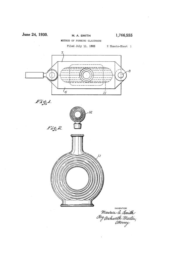 McKee Lifesaver Decanter Patent 1766555-1