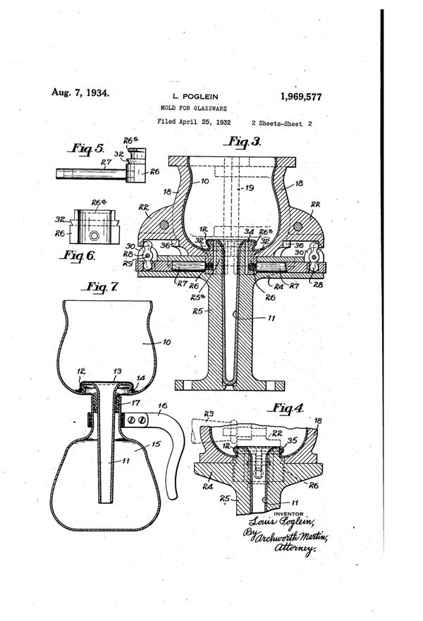 McKee Coffee Pot Mold Patent 1969577-2