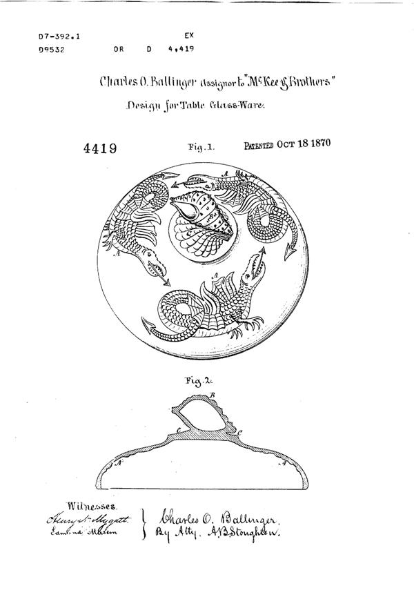 McKee Dragon Design Design Patent D  4419-1