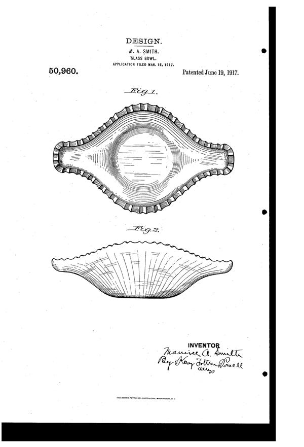 McKee Bowl Design Patent D 50960-1
