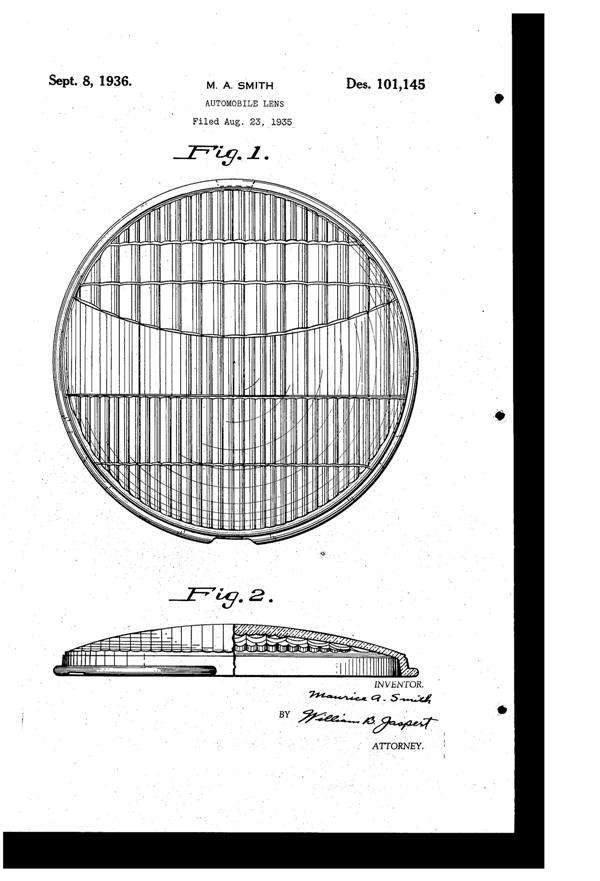 McKee Lens Design Patent D101145-1