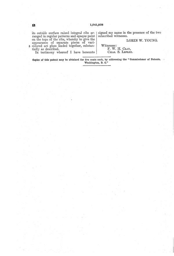MacBeth-Evans Light Fixture Shade Patent 1041938-3