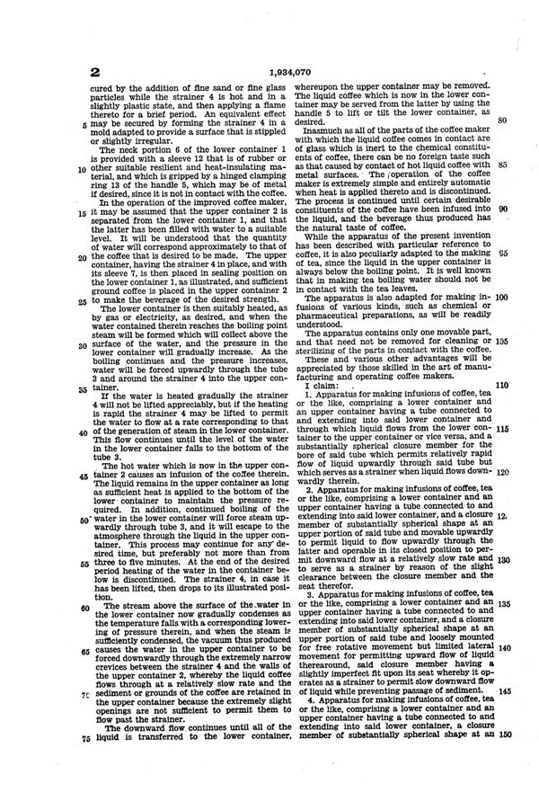 MacBeth-Evans Coffee Maker Patent 1934070-3