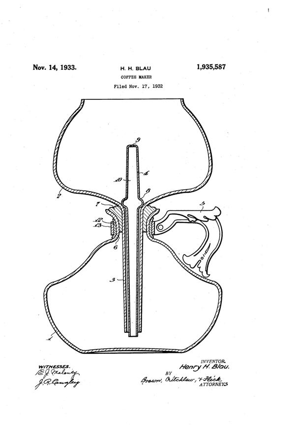 MacBeth-Evans Coffee Maker Patent 1935587-1