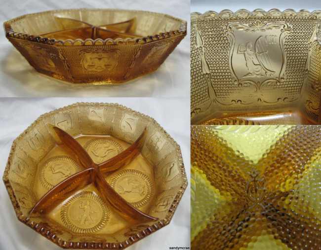 Heisey by Imperial #1590 Zodiac Divided Bowl
