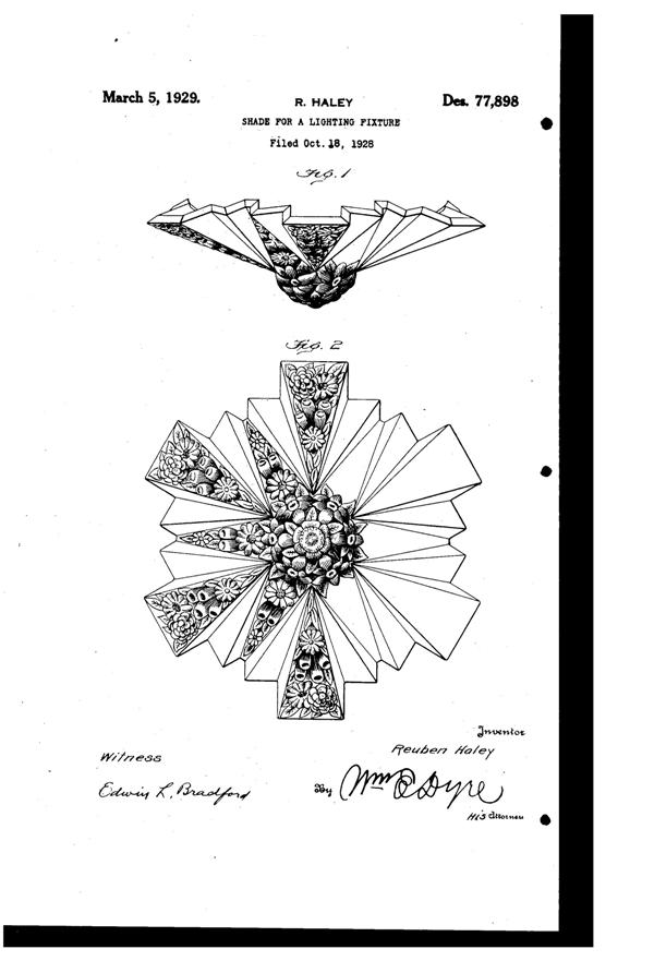 Consolidated Martel? Modernizer Shade Design Patent D 77898-1