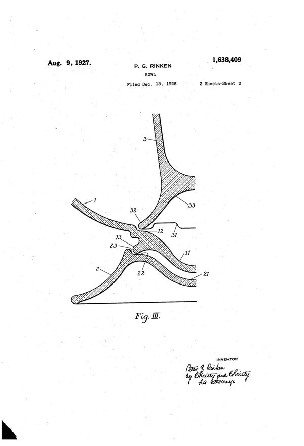 Jeannette Bowl & Vase Combination Patent 1638409-2