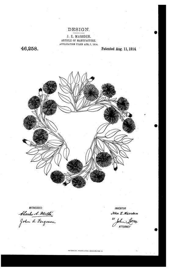 Liberty Cutting Design Patent D 46258-1