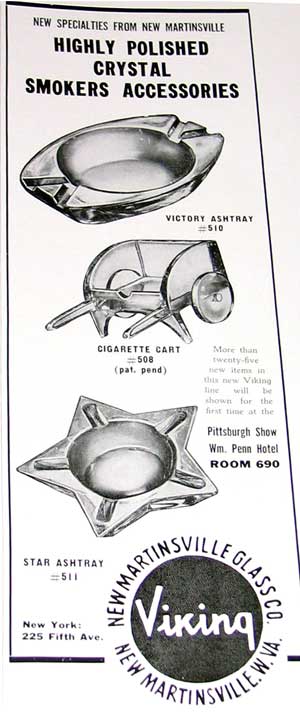 New Martinsville Ash Trays Ad