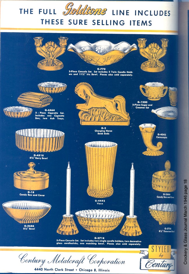Century Metalcraft Goldtone Advertisement
