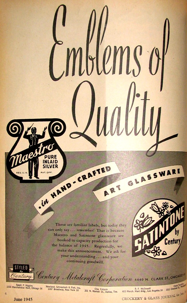 Century Metalcraft Maestro Advertisement