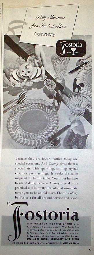Fostoria Colony Ad
