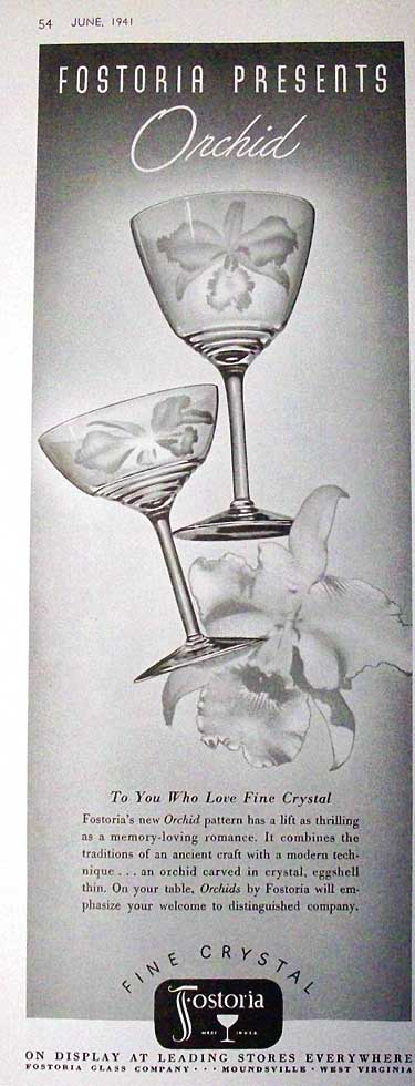 Fostoria Orchid Ad