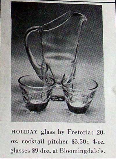 Fostoria Pitcher Ad